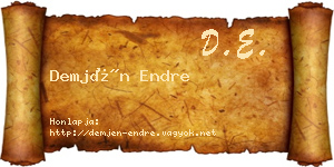 Demjén Endre névjegykártya